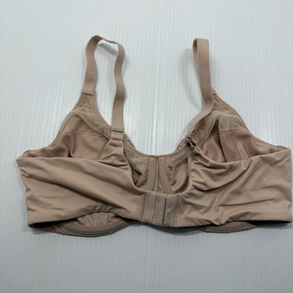 Chantelle Lace Underwire Bra 38D Nude Supportive Full Coverage Unlined Sexy - Picture 6 of 7